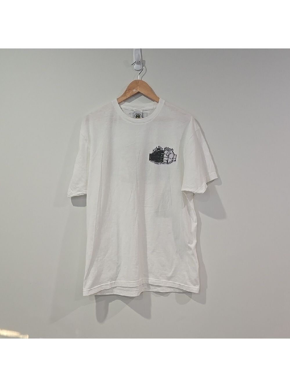 Retro 90's Cross Colours Yadig Post Hip Hop Nation White Graphic T-Shirt **Rare*